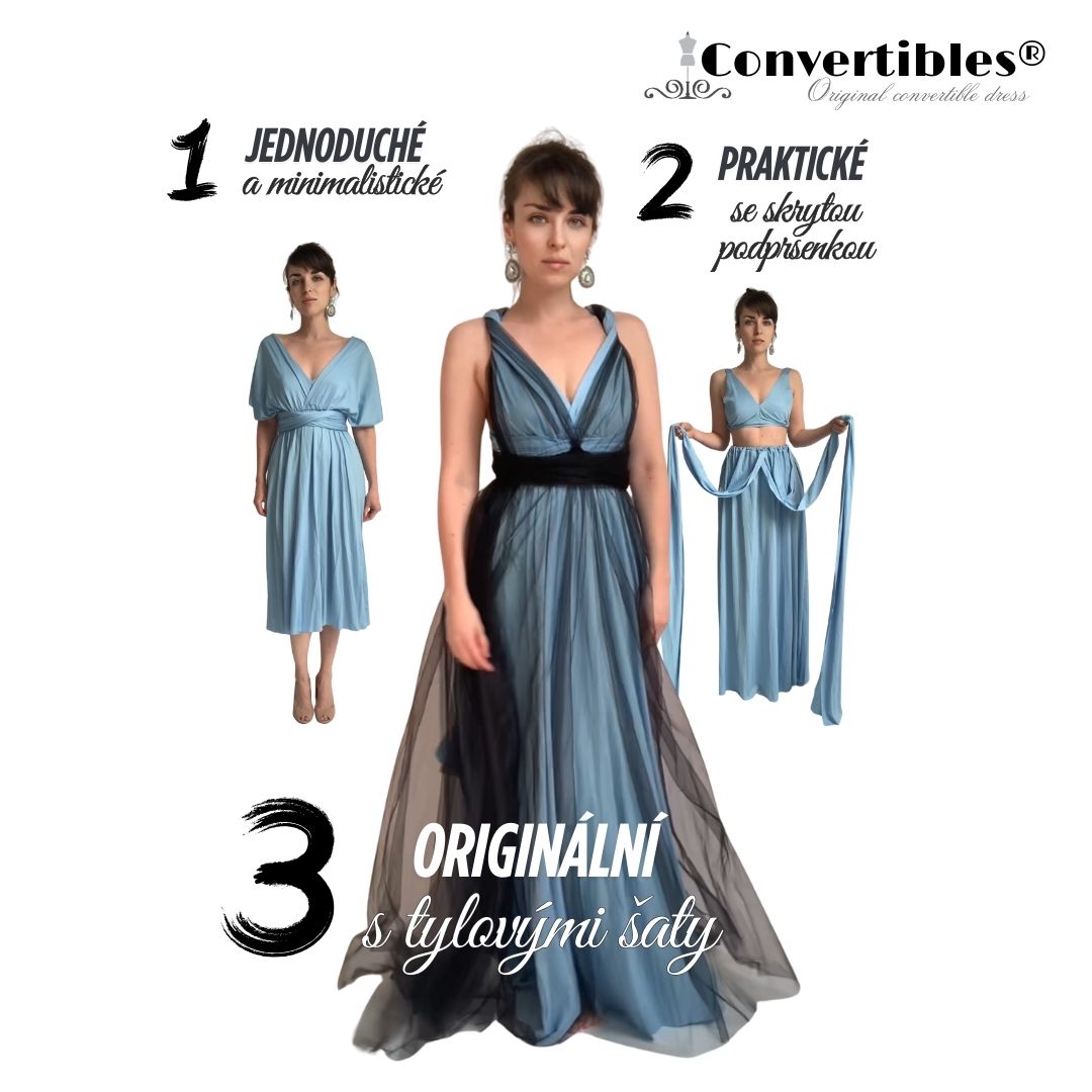 Černé tylové šaty